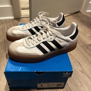 Adidas Women's Sambae White/Black/Gum Sneakers